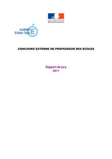 CONCOURS EXTERNE DE PROFESSEUR DES ECOLES