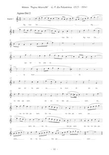 Partition Soprano 1 , partie, Missa Papae Marcelli, Palestrina, Giovanni Pierluigi da