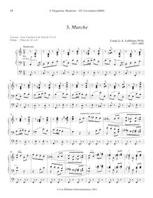Partition , Marche (C major), L Organiste Moderne, Lefébure-Wély, Louis James Alfred
