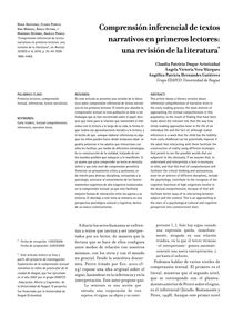 Comprensión inferencial de textos narrativos en primeros lectores: una revisión de la literatura