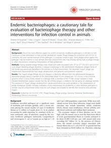 Endemic bacteriophages: a cautionary tale for evaluation of bacteriophage therapy and other interventions for infection control in animals