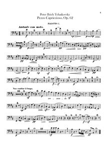 Partition basson 1, 2, Pezzo Capriccioso, Op.62, Пеццо каприччиозо