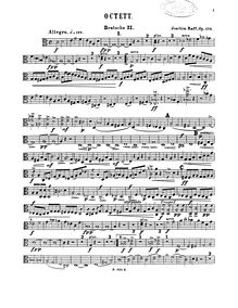 Partition viole de gambe 2, Octett für 4 Violinen, 2 Bratschen, 2 Violoncelle
