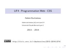 Programmation Web - CSS