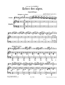 Partition violon et partition de piano, partition de violon, 5 Morceaux caracteristiques, Op.51
