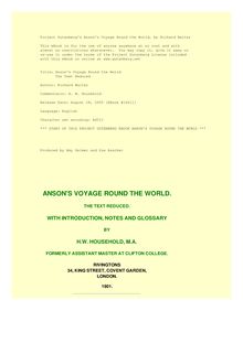 Anson s Voyage Round the World - The Text Reduced