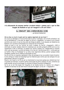 le sentier des Chercheurs d Or (PDF) - le CIRCUIT DES CHERCHEURS D OR