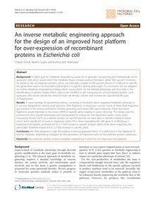 An inverse metabolic engineering approach for the design of an improved host platform for over-expression of recombinant proteins in Escherichia coli
