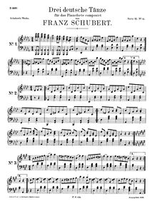 Partition complète, German Dances, D.972, Schubert, Franz par Franz Schubert
