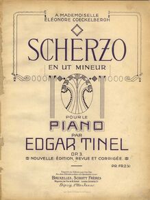 Partition couverture couleur, pièces pour Piano, Morceaux, Tinel, Edgar