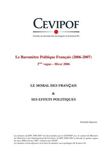 Le moral des français et ses effets politiques - Baromtre ...