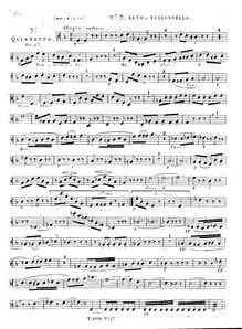 Partition viole de gambe 2 (same as violoncelle 1), 3 corde quintettes (Nos. 1-3), Op.1 par Georges Onslow