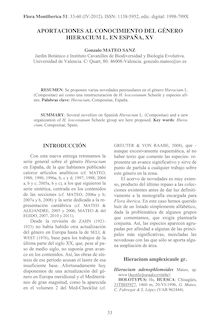 Aportaciones al conocimiento del género Hieracium L. en España, XV