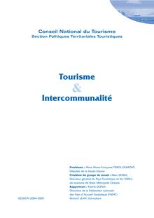 Tourisme et intercommunalité