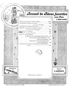 Partition complète, Dix pièces de genre, Massenet, Jules