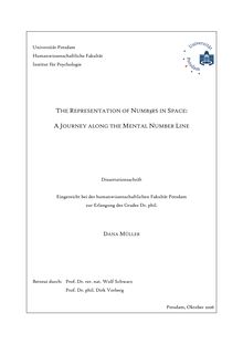 The representation of numbers in space [Elektronische Ressource] : a journey along the mental number line / Dana Müller