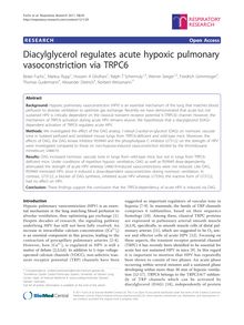 Diacylglycerol regulates acute hypoxic pulmonary vasoconstriction via TRPC6