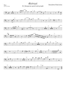 Partition viole de basse, Madrigali a 5 voci, Libro 7, Pallavicino, Benedetto par Benedetto Pallavicino