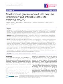 Novel immune genes associated with excessive inflammatory and antiviral responses to rhinovirus in COPD