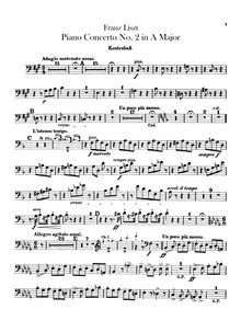 Partition Basses, Piano Concerto No.2, A major, Liszt, Franz par Franz Liszt