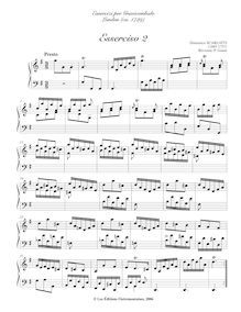 Partition Esserciso 2, Essercizi per Gravicembalo, Lessons for Harpsichord