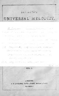 Partition No.4, Davidson s Universal Melodist, Various