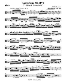 Partition altos, Symphony No.15  Black Halloween , F minor, Rondeau, Michel