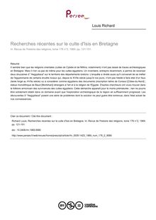 Recherches récentes sur le culte d Isis en Bretagne - article ; n°2 ; vol.176, pg 121-151
