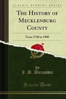 History of Mecklenburg County