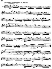 Partition Caprice No.10, 24 Caprices pour violon, Rode, Pierre