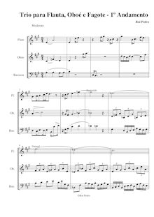 Partition 1º Movimento, Trio para Flauta, Oboé e fagote, Pinheiro, Rui Pedro