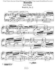 Partition , Rondo en G major, Two Rondos, Op.51, Beethoven, Ludwig van