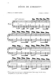 Partition complète, Désir de l orient, G minor, Composer