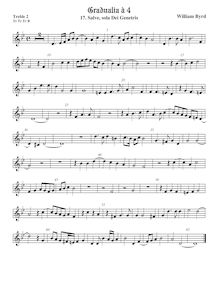 Partition viole de gambe aigue 2, Gradualia I, Byrd, William par William Byrd