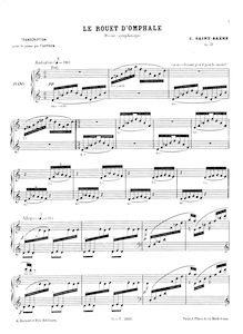 Partition Solo piano transcription, Le Rouet d Omphale, Op.31, Poeme Symphonique