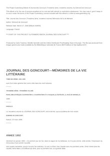 Journal des Goncourt (Troisième série, troisième volume) par Edmond de Goncourt