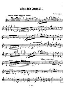 Partition de violon, Scènes de la Csárda, Op.9, Scènes de la Csárda (Nº1) pour Violon avec Accompagnement d Orchestre ou de Piano.
