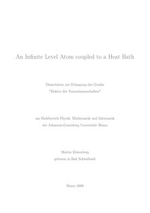 An infinite level atom coupled to a heat bath [Elektronische Ressource] / Martin Könenberg