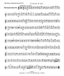 Partition cor 1, Timebunt Gentes, Offertorium, HV 87, c minor, Eybler, Joseph
