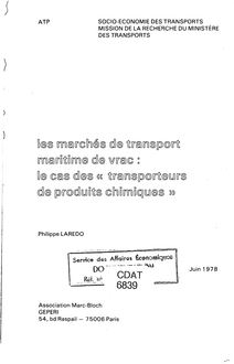 Les marchés de transport maritime de vrac : le cas des "transporteurs de produits chimiques". : 6839_1