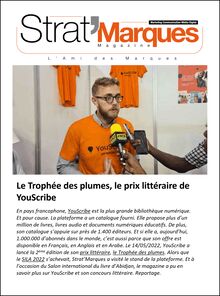 [Strat Marques Magazine] Le Trophée des plumes, le prix littéraire de YouScribe