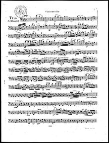 Partition violoncelle, Piano Trio, Grand Trio Concertant, C minor