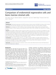 Comparison of endometrial regenerative cells and bone marrow stromal cells