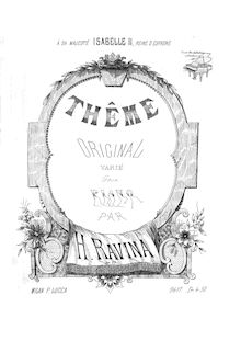 Partition complète, Theme Original Varié, Ravina, Jean Henri