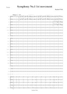 Partition 1st mouvement, Symphony No.1, Mak, Raphael