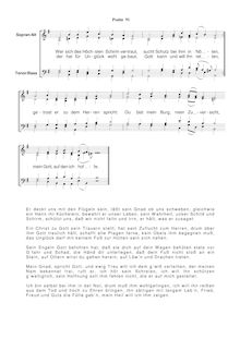 Partition Ps.91: Wer sich des Höchsten Schirm vertraut, SWV 189, Becker Psalter, Op.5