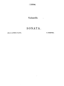 Partition de violoncelle, violoncelle Sonata en F major par Nicola Antonio Porpora