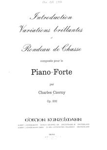 Partition complète, Introducttion Variations Brillantes et Rondeau de Chasse op. 202
