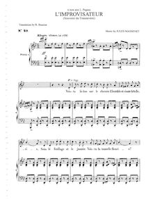 Partition complète (G minor: medium voix et piano), L improvisateur