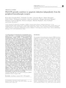 PK11195 potently sensitizes to apoptosis induction independently from the peripheral benzodiazepin receptor
